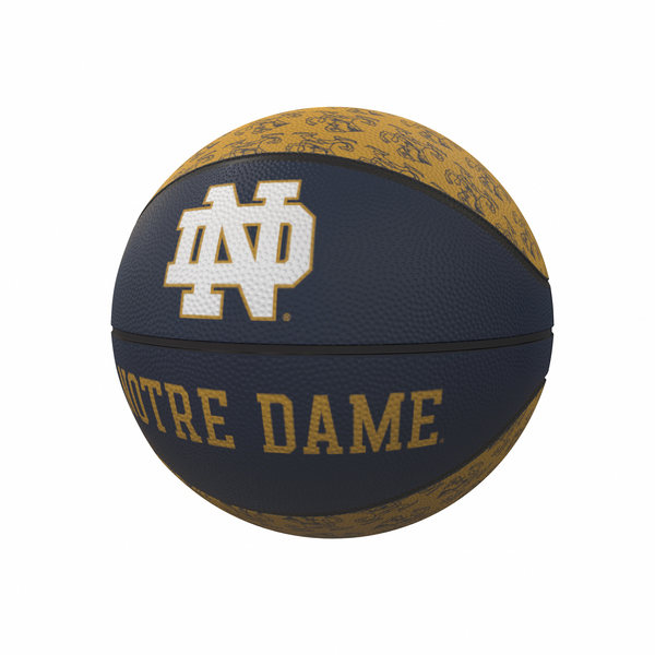 Logo Brands Notre Dame Repeating Logo Mini-Size Rubber Basketball 190-91MR-1